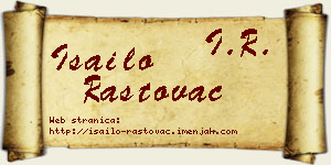 Isailo Rastovac vizit kartica